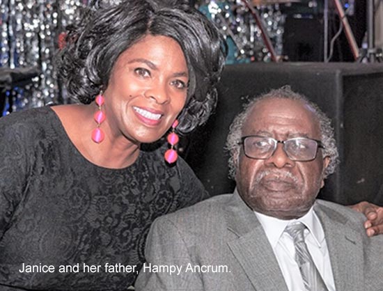 Janice and her father, Hampy Ancrum